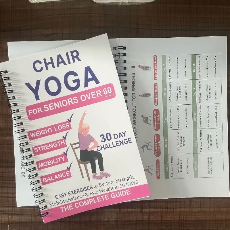 Guide de yoga en position assise sur chaise de 30 jours