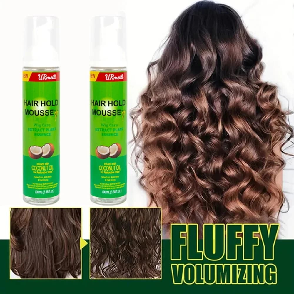 2025 Mousse de cheveux bouclés pour perruques forte tenue huile d'olive Mousse de coiffure Anti-frisottis Mousse de cheveux pour coiffer les cheveux femmes hommes