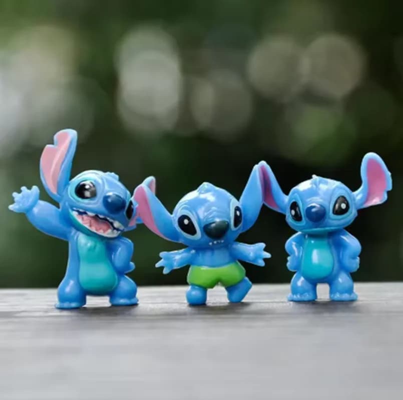 12 pièces Mini point Anime Figurine poupées 3CM dessin animé Lilo et point figurines d'action à collectionner décoration modèle jouets enfants cadeau