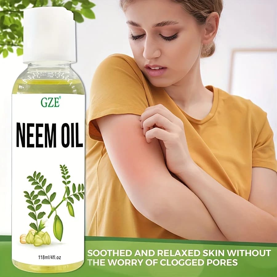 Huile de GZE Neem pour la peau, la croissance des cheveux non dilueuse pressée à froid, utilisée pour les cheveux, la peau et les ongles