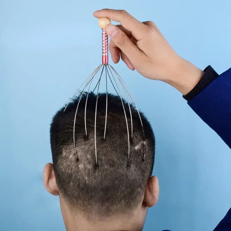 Masseur de relaxation de tête, Massage de griffes de cou de guérison, Anti-stress, soulagement de la douleur, poulpe, cuir chevelu, Spa, maux de tête, stimule la circulation sanguine