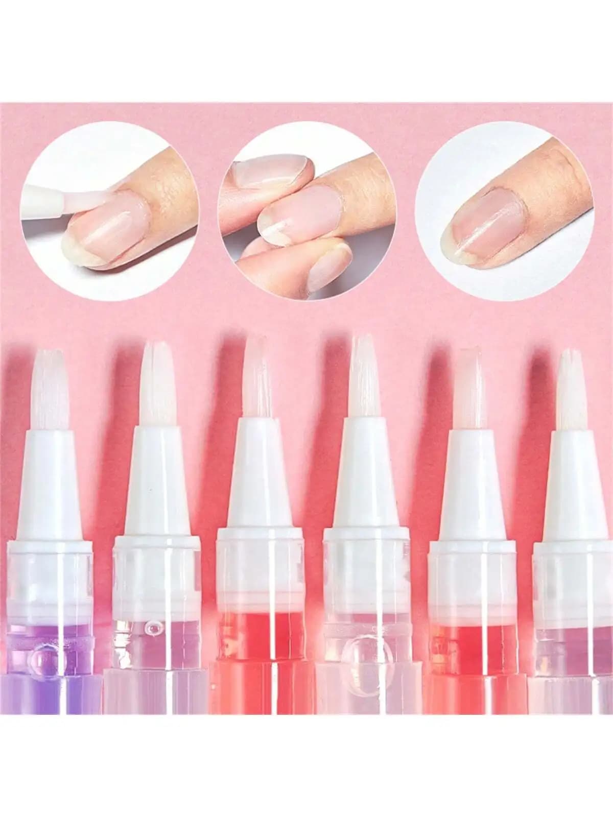 Stylo à huile pour nutrition des ongles, renforcement des ongles fins et croissance, 6 odeurs, traitement des ongles, revitalisant pour cuticules, huile de manucure