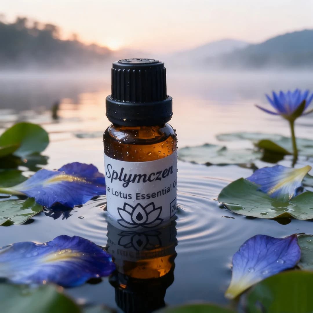Huile de Lotus bleu naturel (20 ml/100 ml) de qualité supérieure – Soulagement du stress, sommeil profond, soins de la peau, diffuseur, parfum domestique et fabrication de bougies