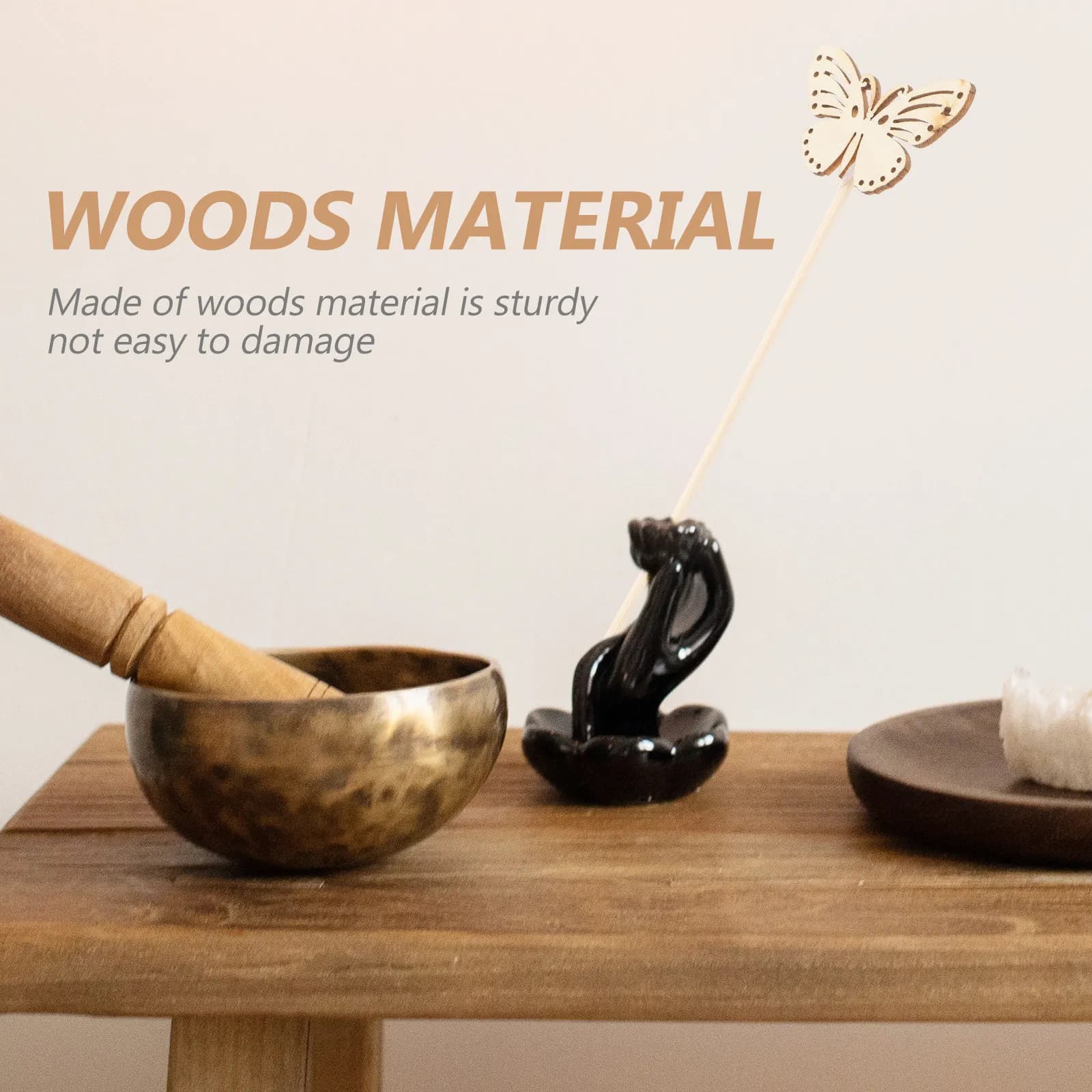 Lot de 10 bâtonnets diffuseurs papillon en bois pour huiles essentielles