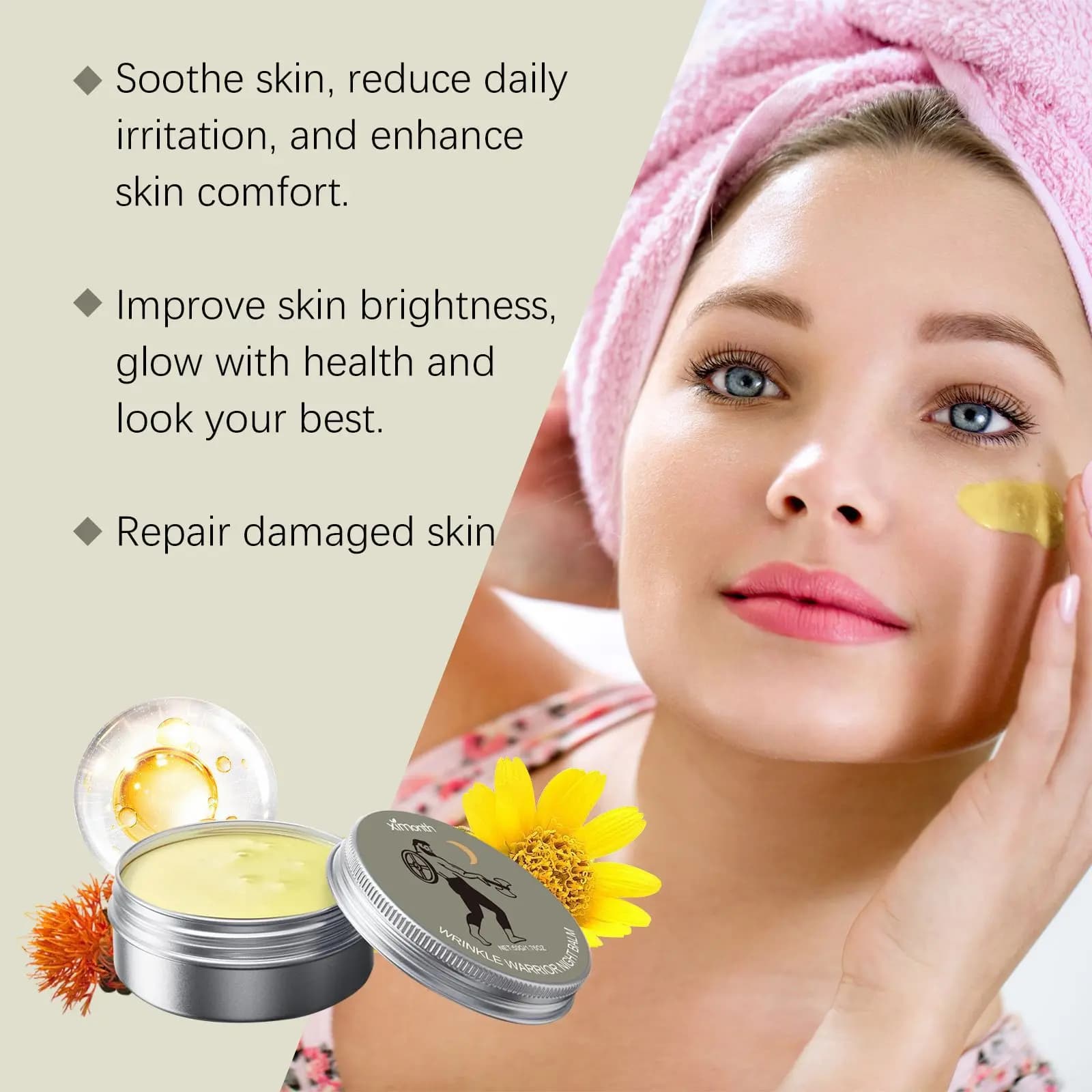 Crème de nuit raffermissante pour le visage