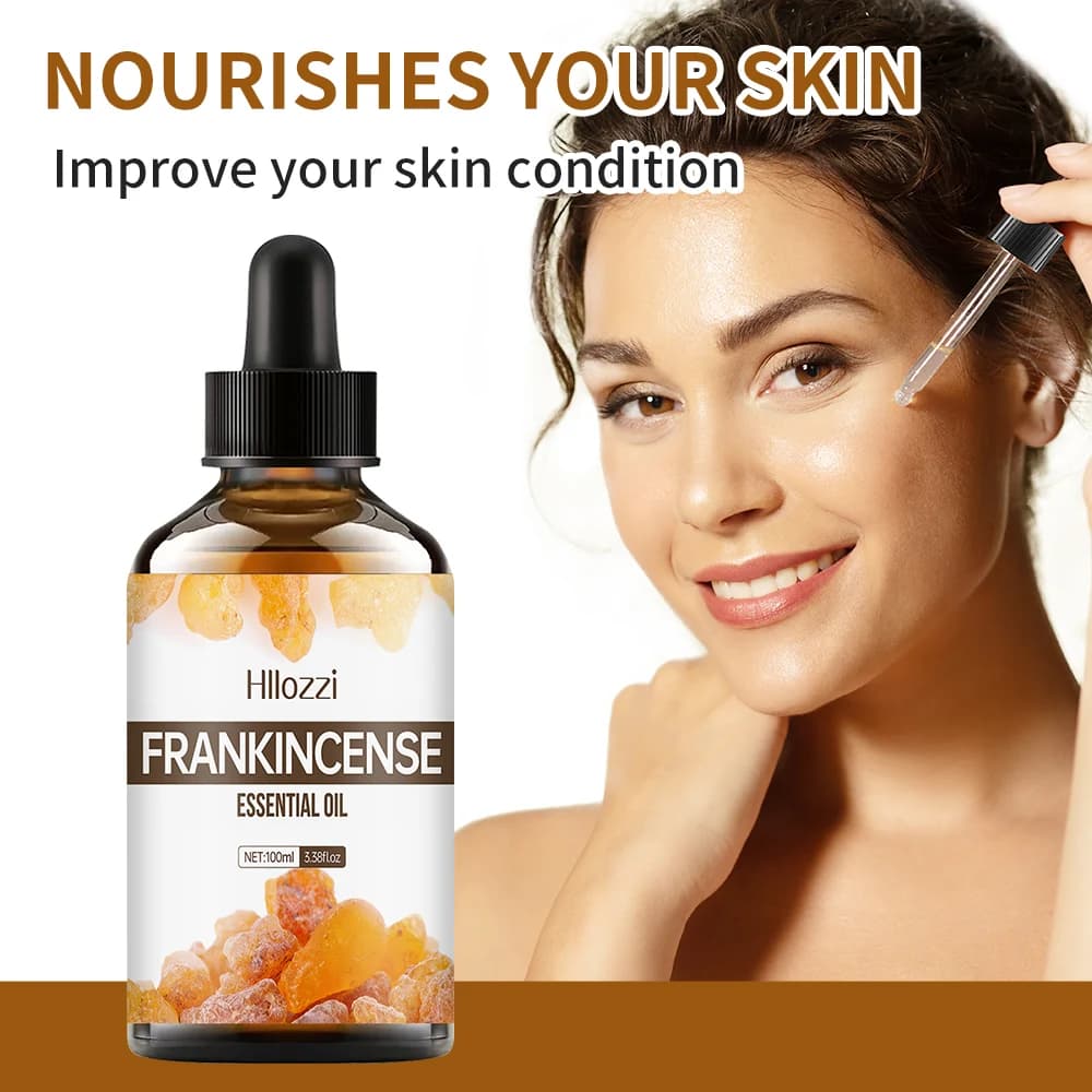 Huile essentielle végétale d'encens, soins pour la peau du visage et du corps, huile essentielle de massage hydratante et hydratante