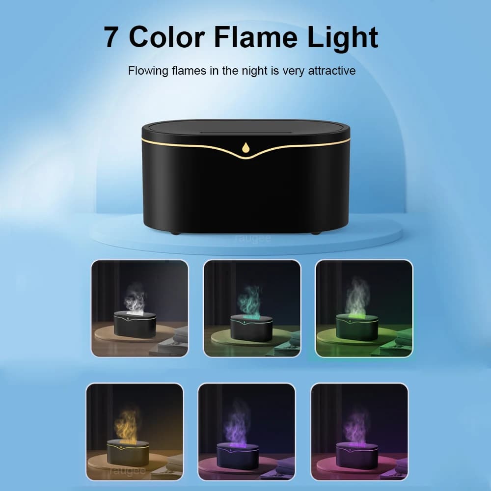 Humidificateur de flamme diffuseur de parfum humidificateur d'air de feu diffuseur d'huile essentielle d'aromathérapie pour diffuseur d'arôme de flamme de pièce à la maison