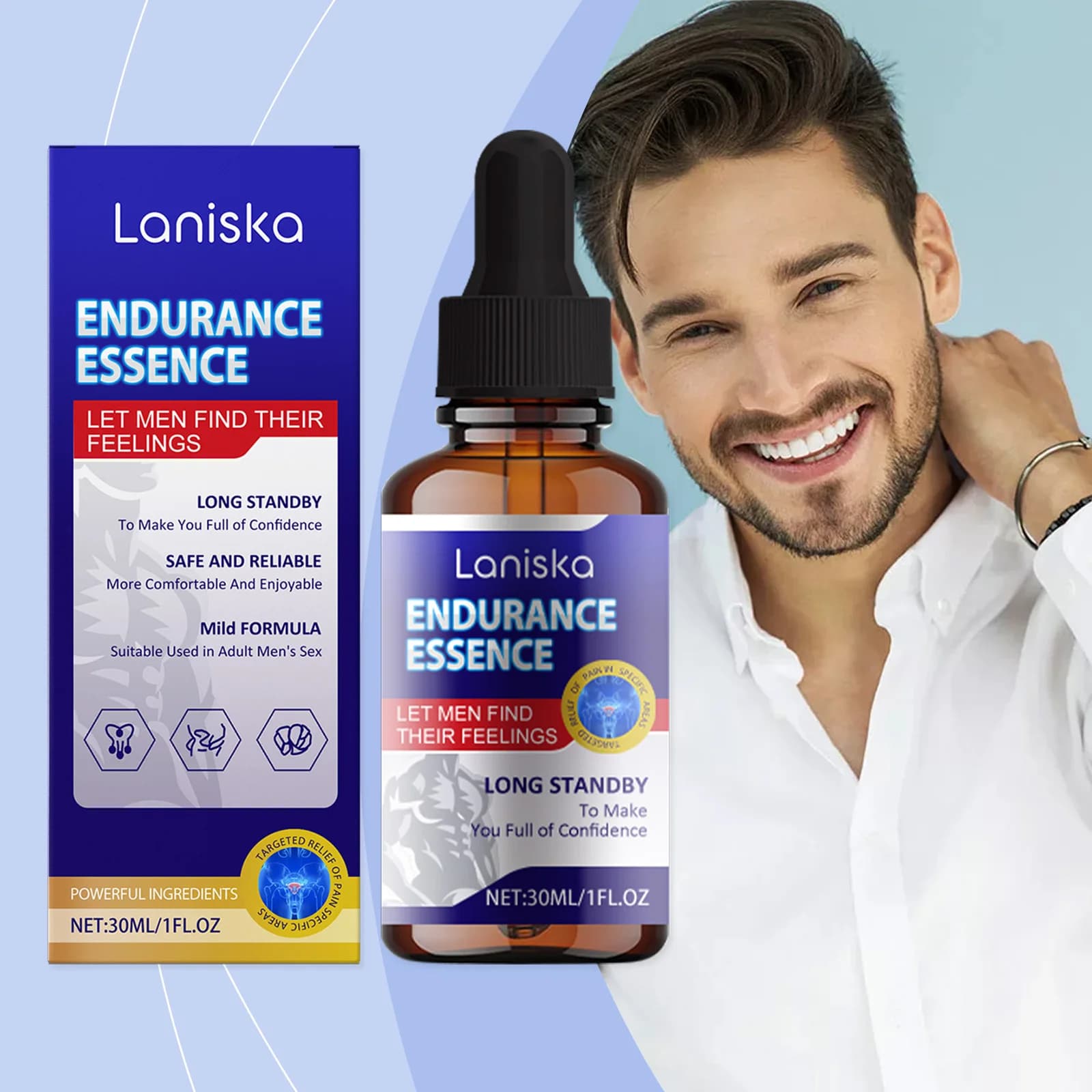 Essence de soin pour hommes, 30ml, améliore l'endurance, agrandissement du pénis, augmentation de la croissance XXL, retard sexuel, extension de l'endurance, huile d'amélioration masculine