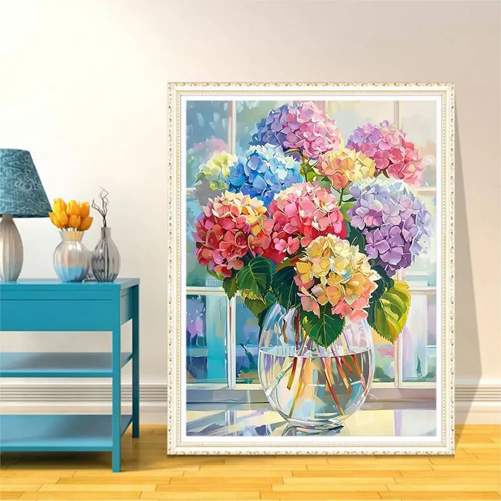Peinture à l'huile par numéros fleur pivoine peinture numérique Vase Bouquet bricolage passe-temps adulte Kit peinture acrylique sur toile peint à la main cadeau