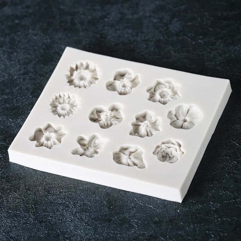 Moule en Silicone en forme de tournesol, Rose, fleurs, gâteau, décoration DIY, chocolat, outils de moule 3D