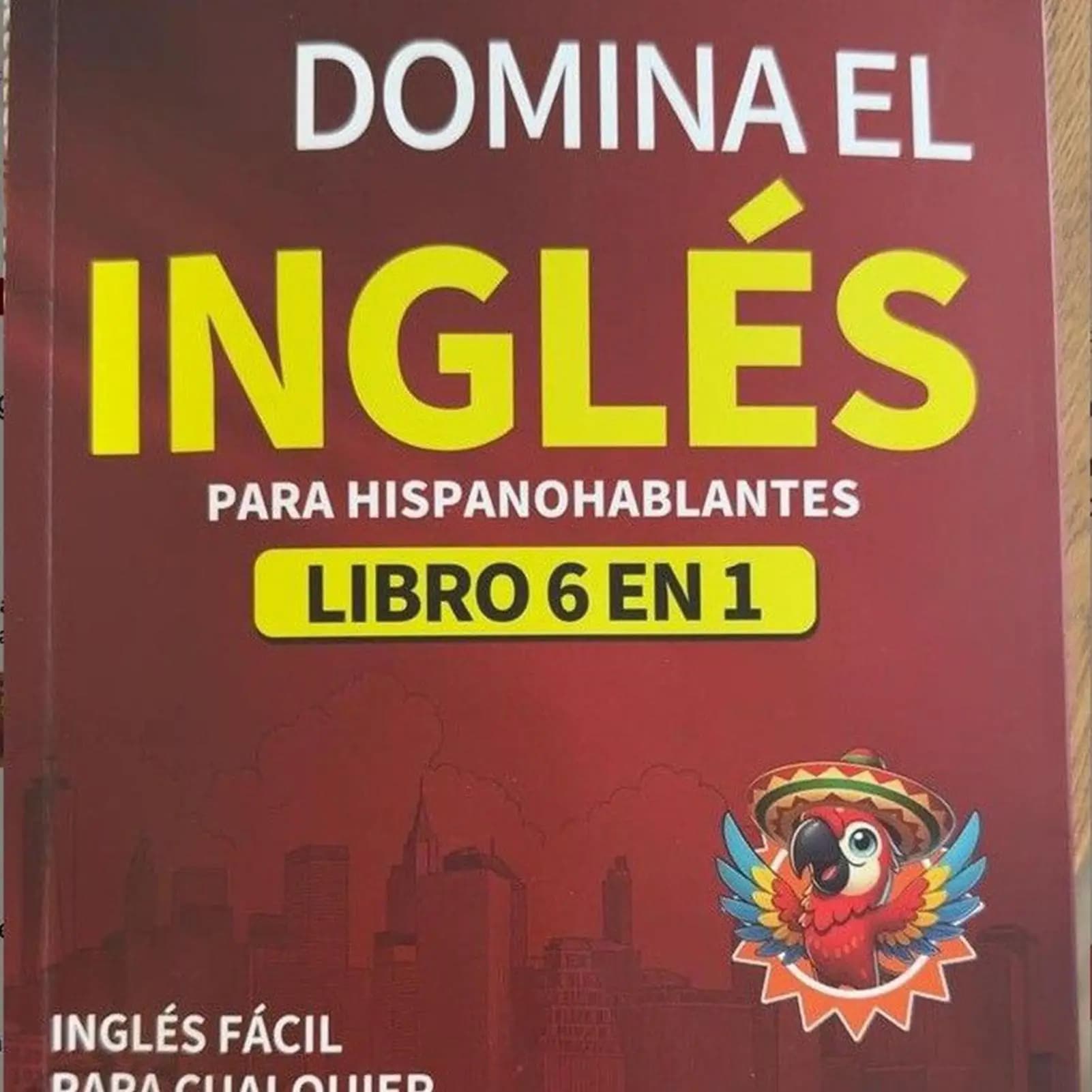 Livre d'anglais pour débutant 6 en 1, édition espagnole, cahier d'exercices d'anglais, dictionnaire d'apprentissage des langues facile, fournitures d'étude pour l'école de lecture