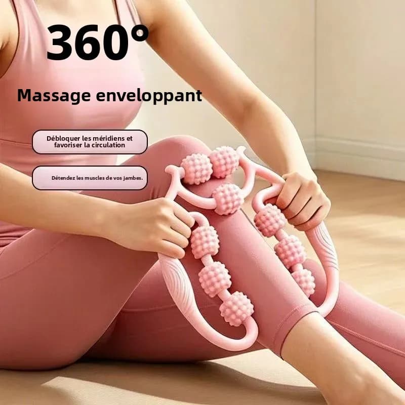 9 Roller Leg Massage Ring Handheld Muscle Relax Roller Soulage Calf Migh Soreness Outil de massage portable pour Sport Fitness Home