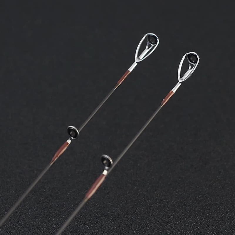 ROLLFISH Canne à pêche spinning/casting en carbone ultra souple avec poignée en bois massif, action rapide, 1,38-1,8m