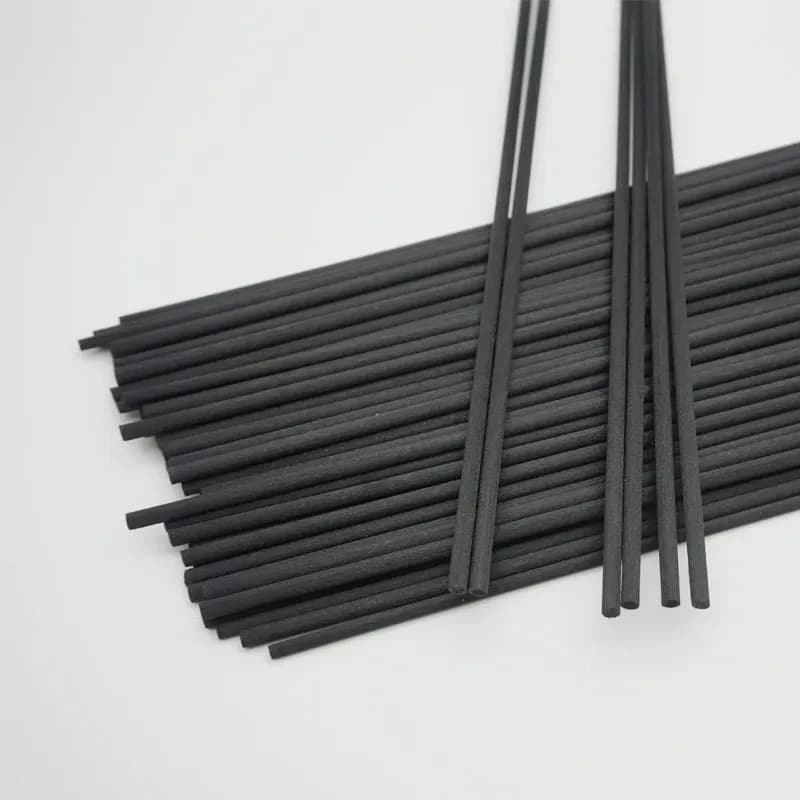 100 pièces L50/40CM X Dia5/4/3MM tiges de diffuseur de fibres de roseau noir de haute qualité pour la maison, bâtons de rotin d'aromathérapie accessoires de parfum