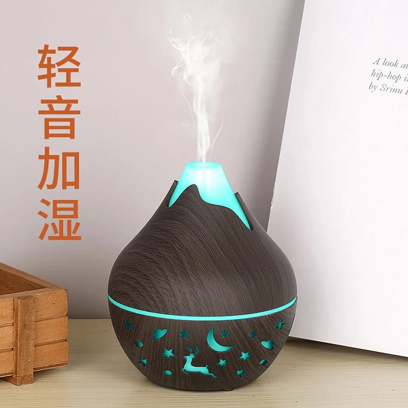 Pulvérisateur ultrasonique à brume fraîche USB, huile essentielle, parfum, Mini humidificateur d'air à Grain de bois pour la maison, diffuseur d'arôme d'air électrique, 200ml