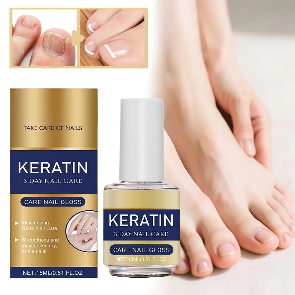 KERATINE 3 JOURS Huile brillante pour soins des ongles Répare les ongles secs et fragiles Améliore la douceur et la brillance Soin des yeux
