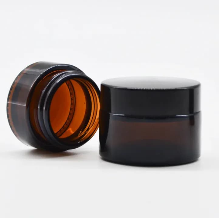 Bouteille en verre ambre pour crème cosmétique pour le visage, récipient pour baume Jules, pots, flacons de maquillage, 5ml, 10ml, 15ml, 20ml, 30ml, 50ml, 10 pièces