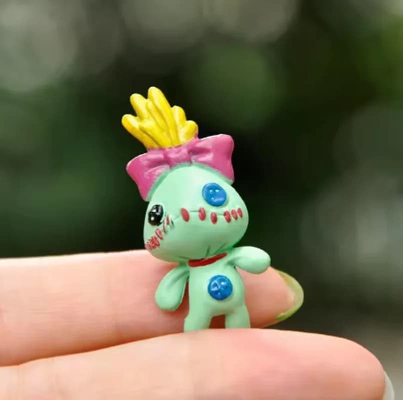 12 pièces Mini point Anime Figurine poupées 3CM dessin animé Lilo et point figurines d'action à collectionner décoration modèle jouets enfants cadeau