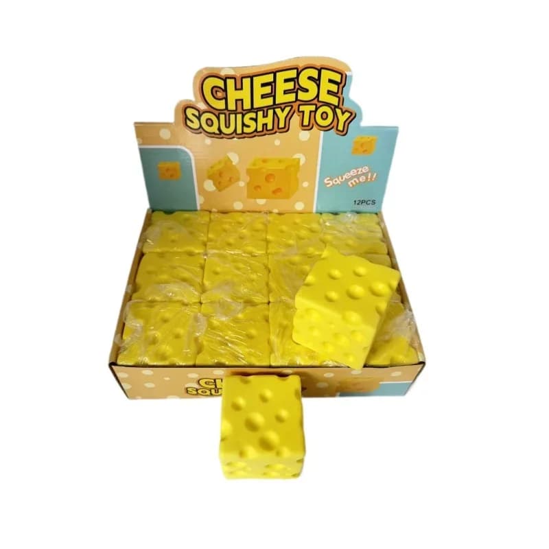 Jouet Squishy en forme de fromage simulé, Bloc de fromage géant créatif à remontée lente, Jouet anti-stress, Jouet en gros