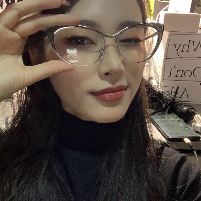 Monture optique de vue œil de chat pour femme, lunettes de mode pour fille