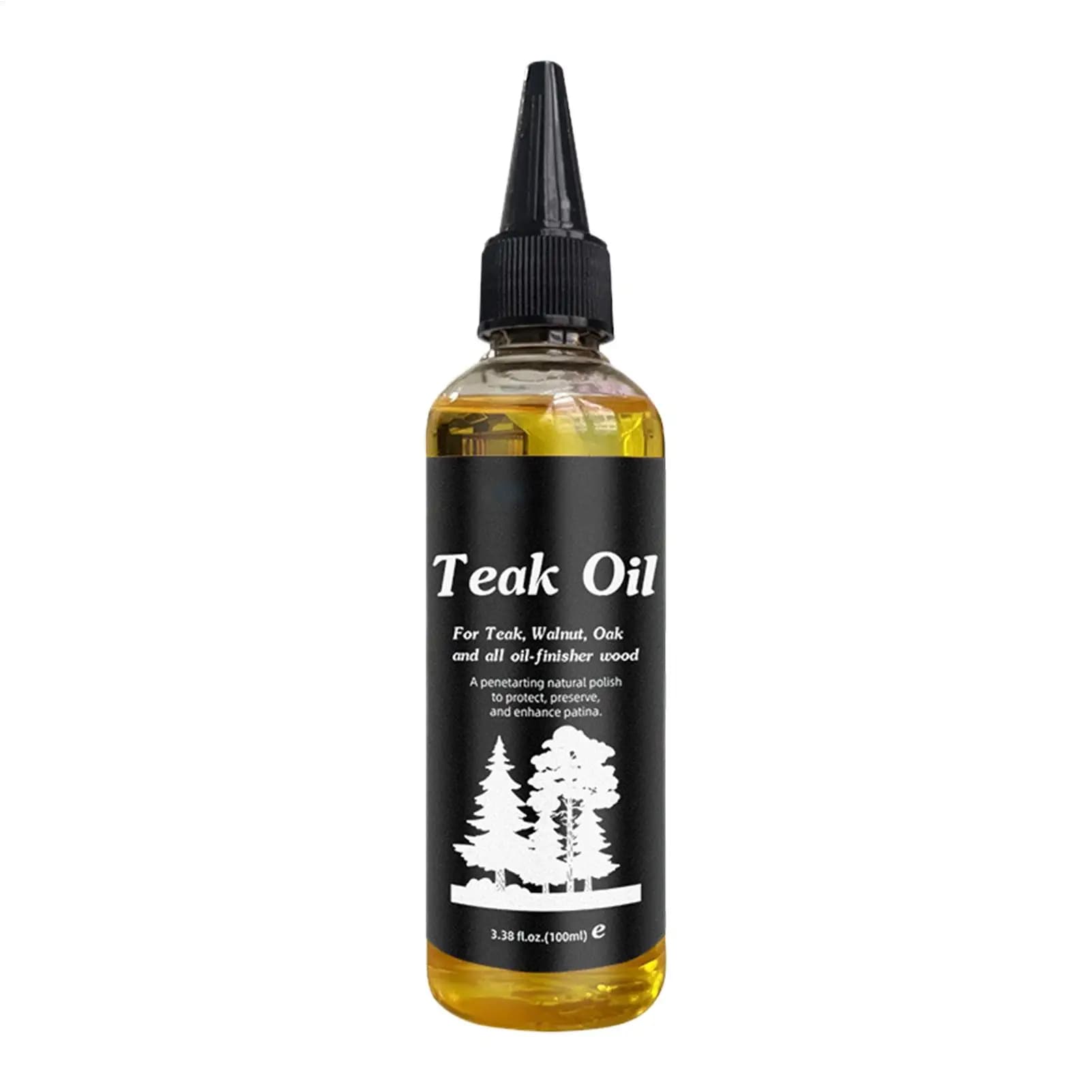 Huile de teck pour finition bois 100ml, polisseur et revitalisant pour meubles en bois dur, non gras, soin du bois, huile de teck pour table, bureau, étagère en bois