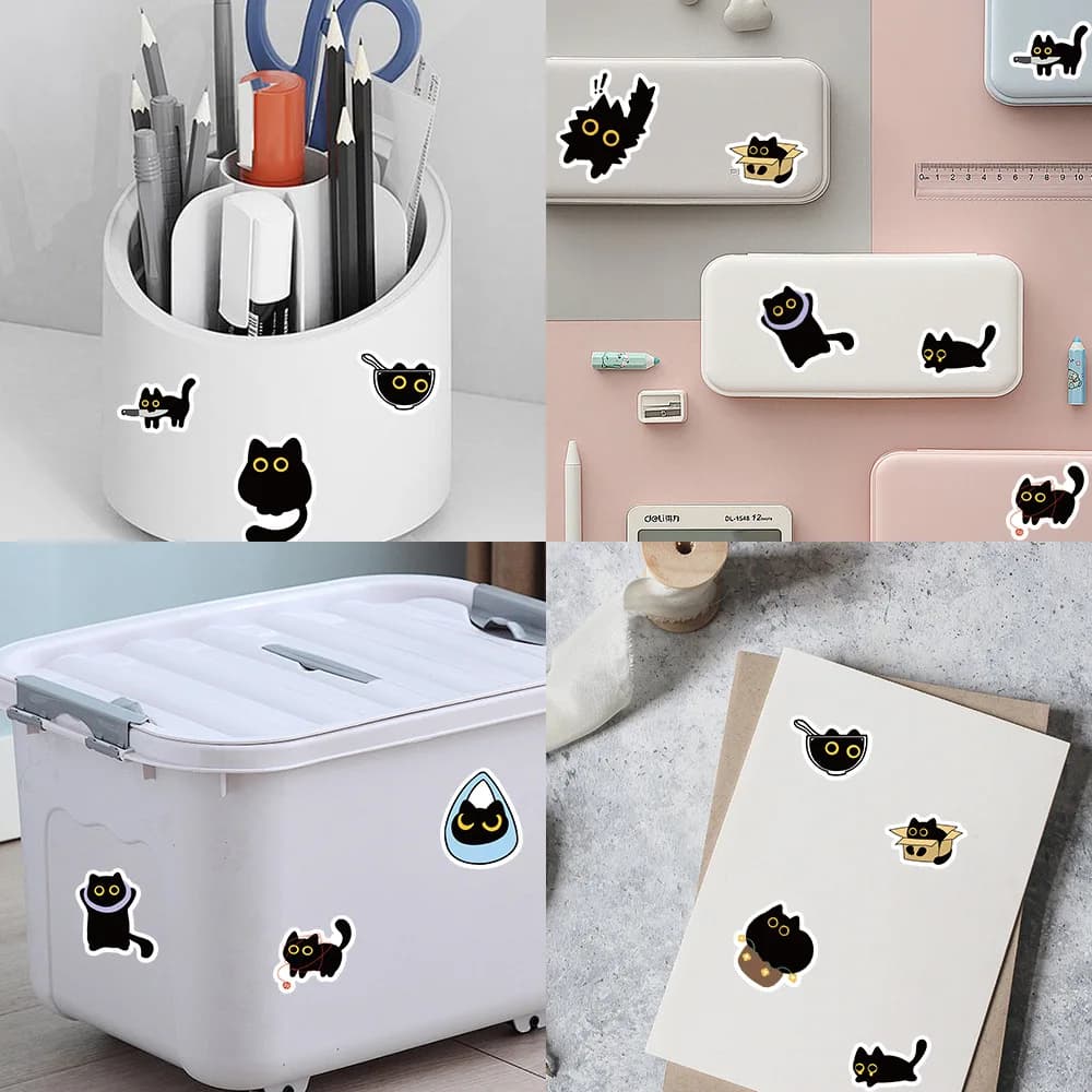 Rouleau d'autocollants chat mignon