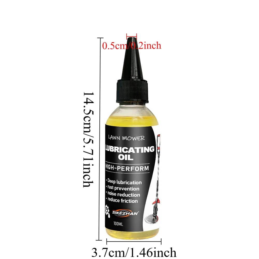 Lubrifiant pour tondeuse à gazon haute performance, 100ml, huile de protection contre la rouille pour l'entretien des équipements d'outils de jardin, opération douce