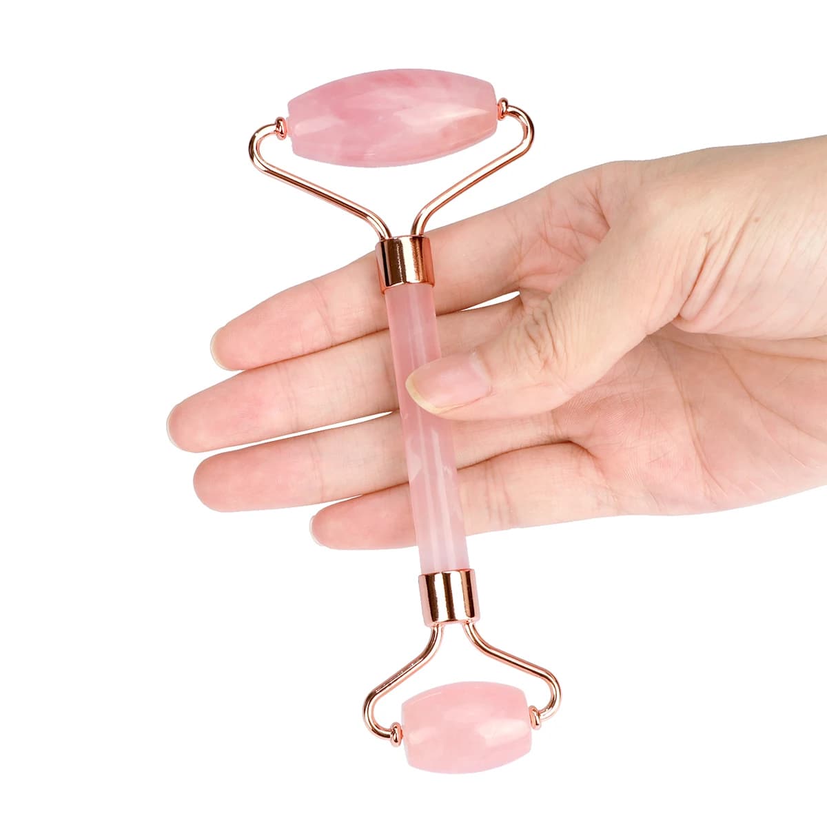 Rouleau de diversification en quartz rose, pour soins du visage, amélioration de la peau, beauté du visage, ligne fine et déformable, relaxation, 1 pièce