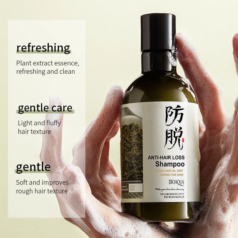 BIOAOUA shampooing Anti-chute de cheveux shampooing nourrissant pour cheveux pour shampooing plus fort plus épais femmes hommes huile de repousse beauté santé