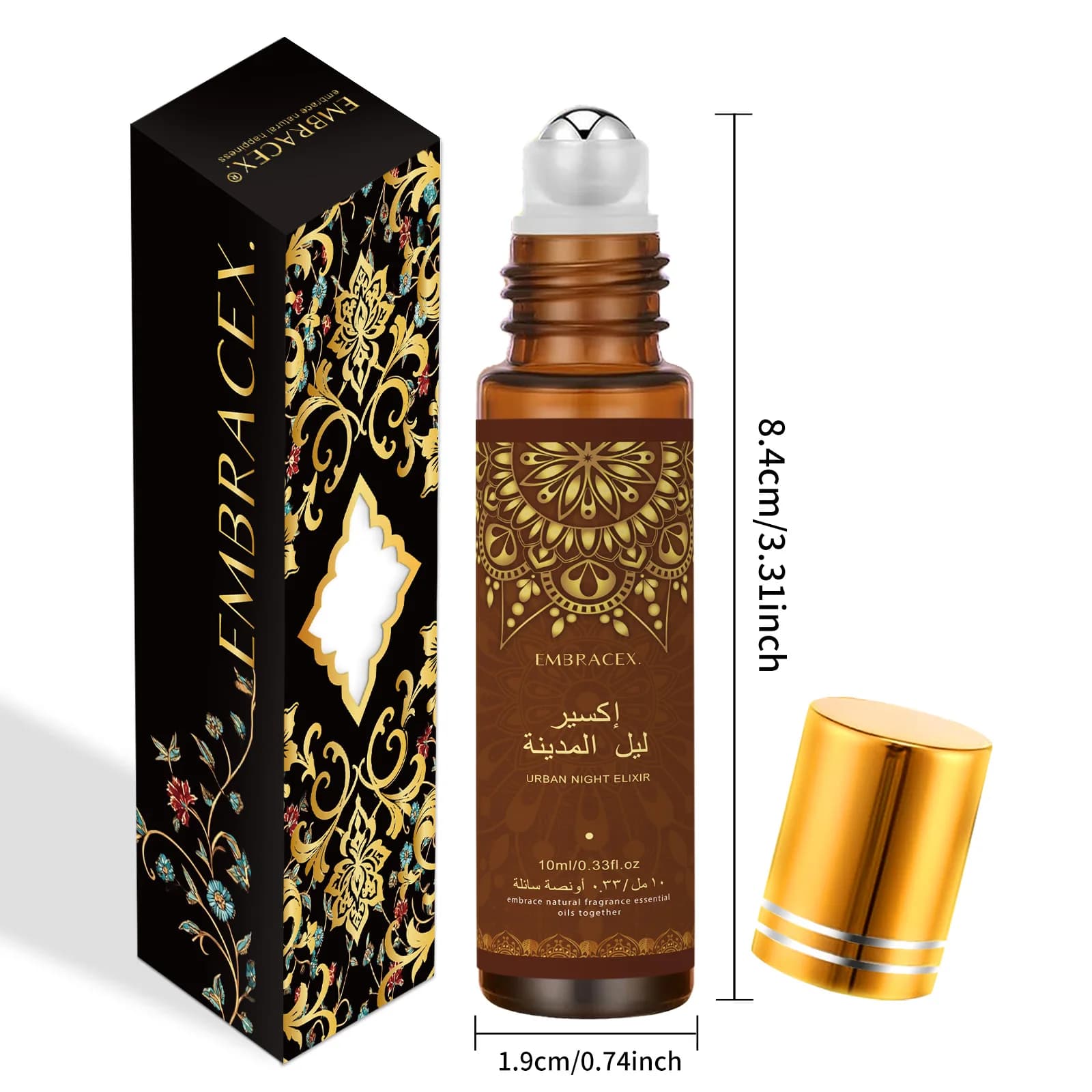 10ml Urban Night Elixir Roller Huile Essentielle إكسير ليل المدينة Eid al-Adha Parfum Longue Durée Cadeau