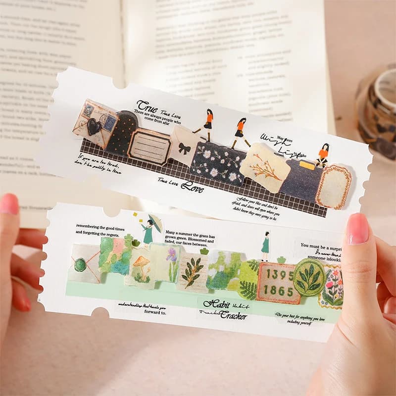 1 à 6 rouleaux de rubans Washi sur le thème de la petite forêt, autocollants pour scrapbooking, matériel parfait pour l'artisanat, fournitures de scrapbooking DIY