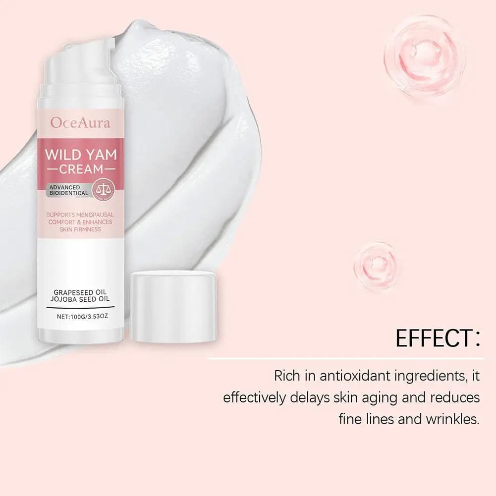 Nouvelle crème d'igname sauvage pour l'équilibre des hormones ménopause apaisante réduire les flashs chauds crème pour le corps Lotion hydratante nourrissante pour le corps