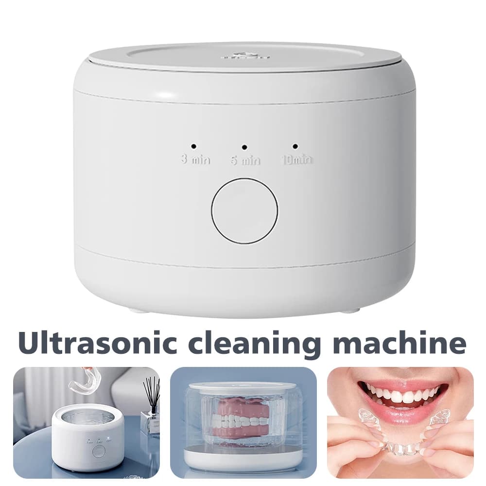Nettoyeur ultrasonique professionnel pour prothèses dentaires, Machine de nettoyage ultrasonique pour bijoux dentaires, montre, lunettes, brosse de maquillage, 15W