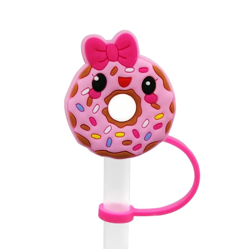 1-30 pièces 8MM fromage Sushi paille couvre capuchon, mignon Snack Silicone paille Topper tasse accessoires, Hamburger café paille couvre