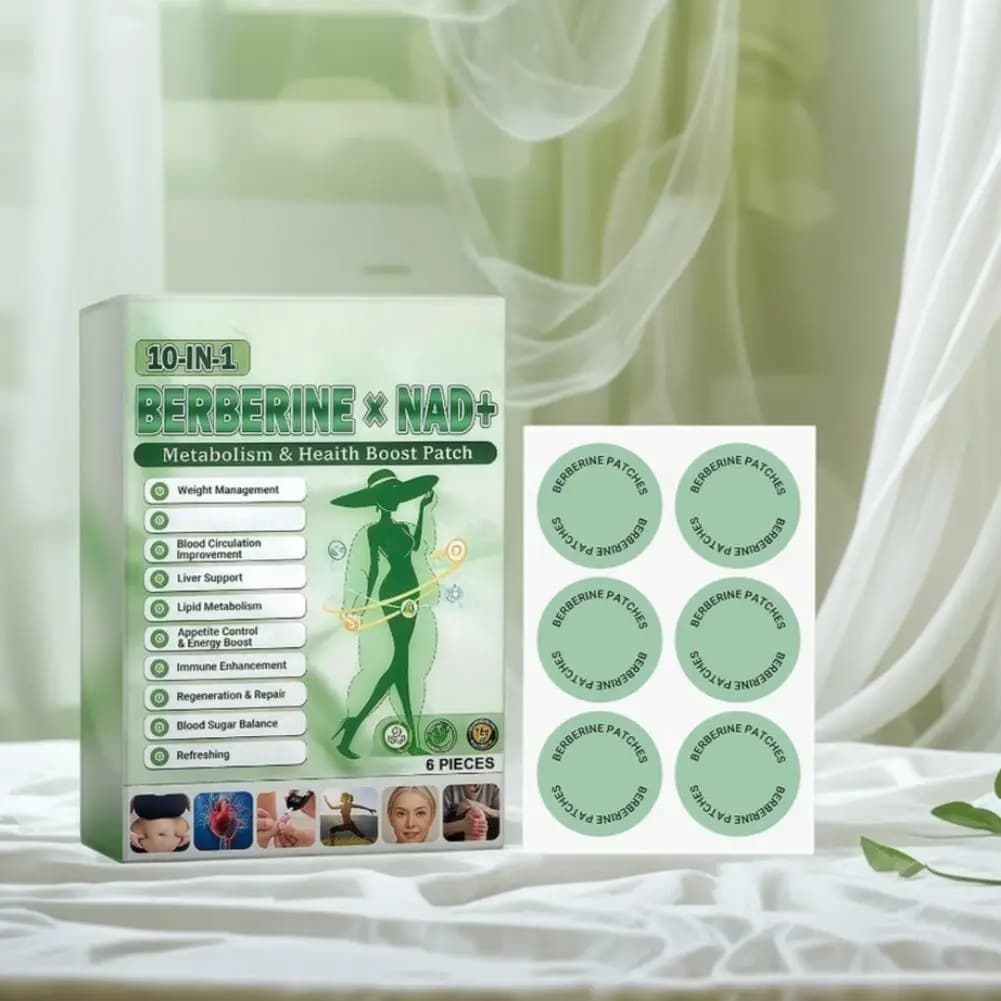 Patch Métabolisme Berbérine NAD+ - 6 Pièces - Équilibre Glycémique & Soutien Immunitaire