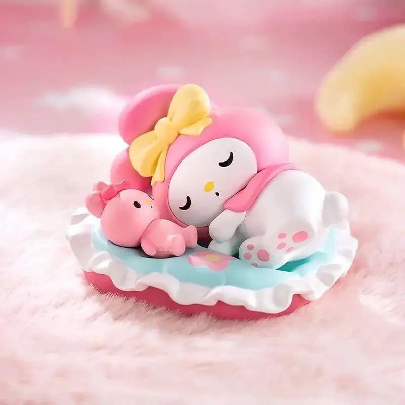 Figurines Statiques en PVC Sanrio Sleep Series Cinnamoroll Little Twin Stars – Décoration de Bureau