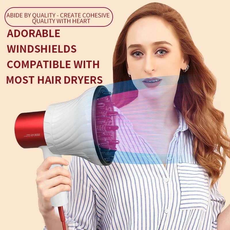 Diffuseur de cheveux universel Adaptable pour sèche-cheveux avec conception rotative cheveux bouclés grande capuche de vent forme fixe dispersant le vent