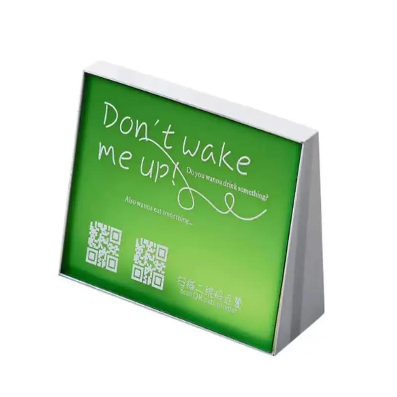 Support de paiement de Code QR lumineux en acrylique