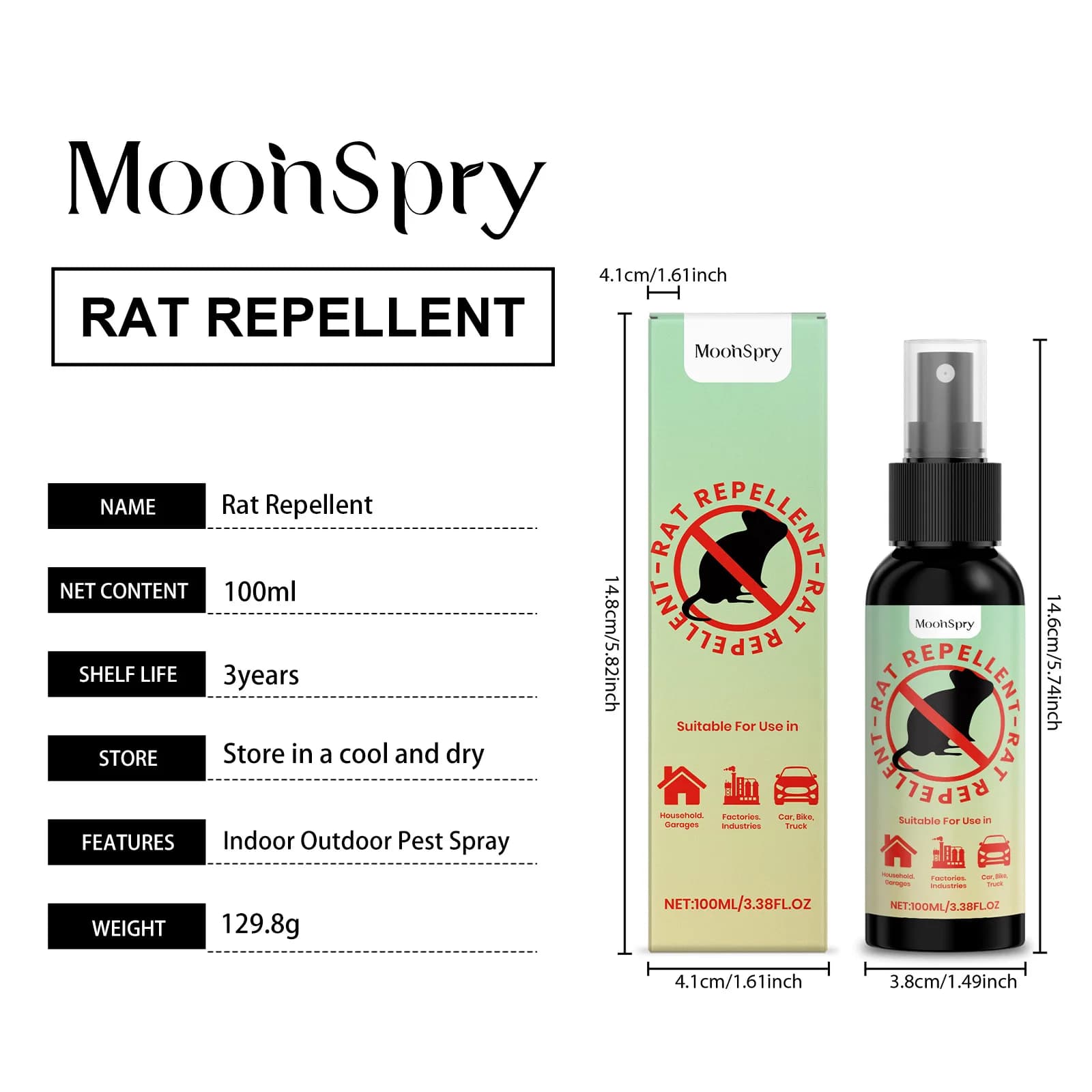 Spray répulsif pour souris