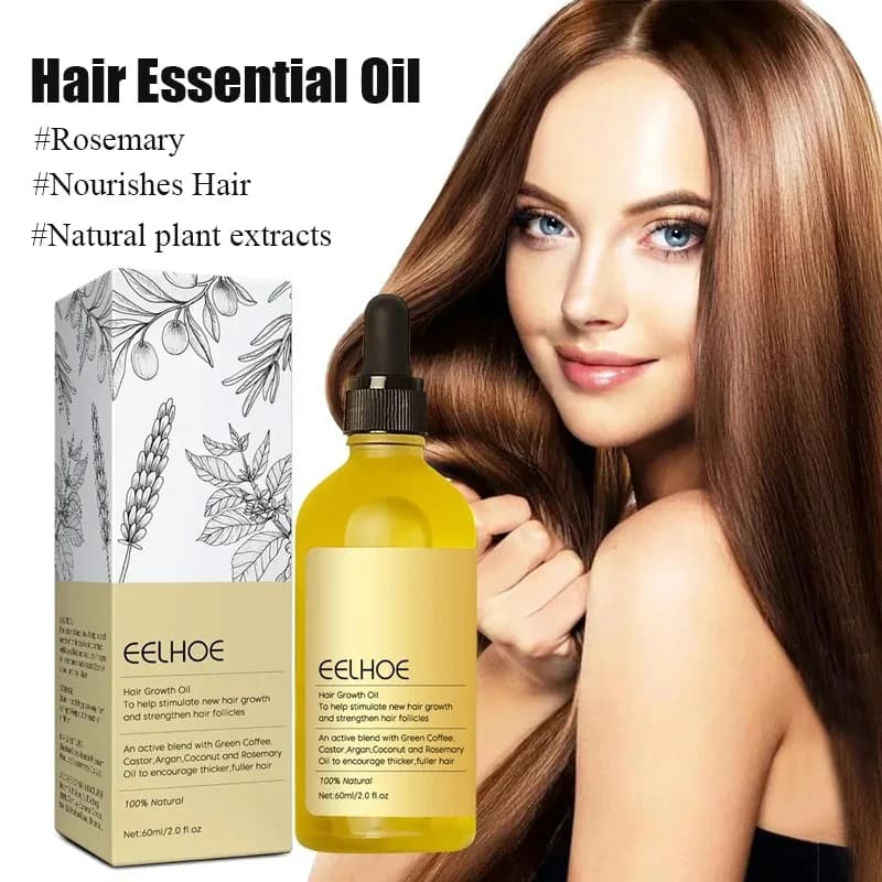 Huile essentielle de romarin Dense pour cheveux, 60ml, lavande végétalienne, réparation des dommages des cheveux, prévient la perte de cheveux, cheveux lisses, nourrit, huile de soin capillaire