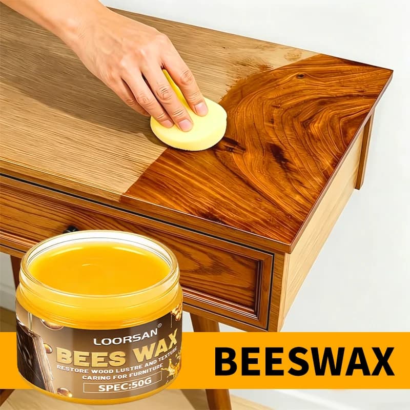 Cire d'abeille pour l'entretien du bois, huile d'entretien des sols pour la réparation des rayures, anti-fissures, soin imperméable pour meubles en bois