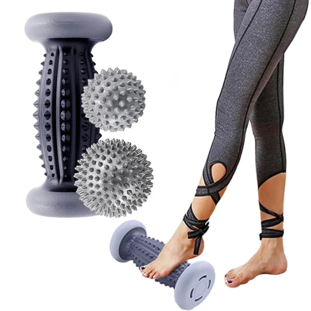 Balle de massage à picots pour pieds, type Lacrosse, soulage la fasciite plantaire, les douleurs aux mains, aux épaules, aux jambes, au talon et à la voûte plantaire, pour massage des tissus profonds