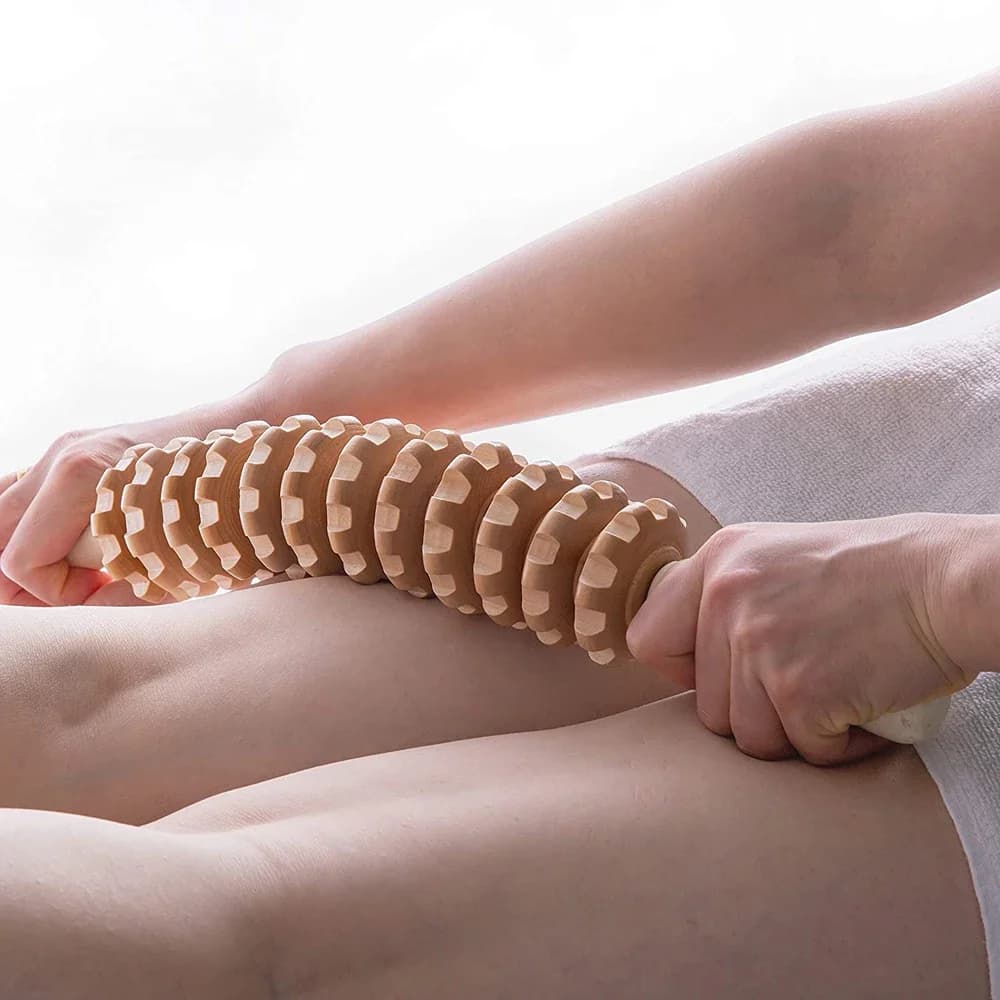Rouleau en bois pour la Cellulite du ventre, outils de Massage thérapeutique en bois pour la mise en forme du corps, bâton de Massage roulant en bois pour les nœuds musculaires