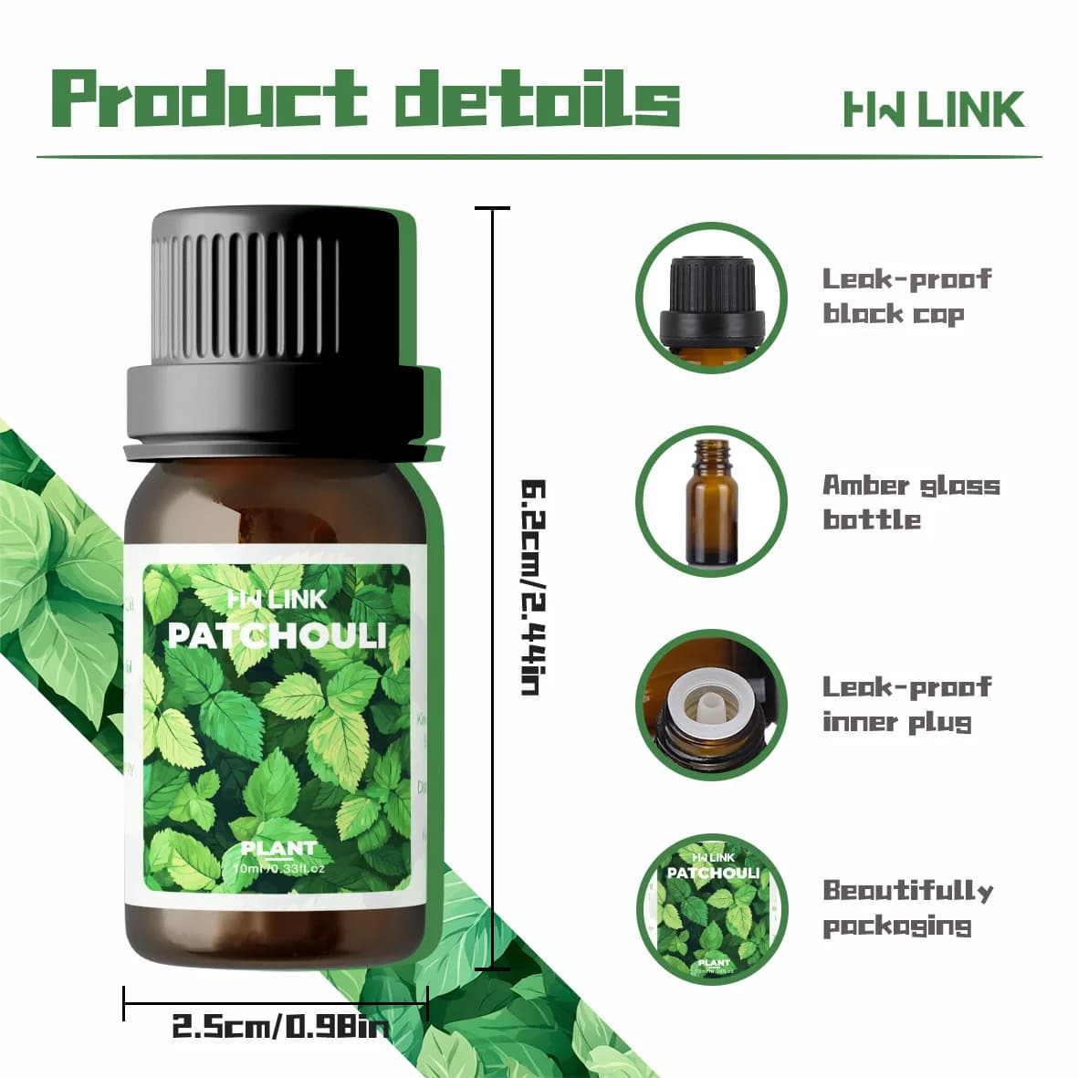 Huiles essentielles de patchouli, huile de Massage, soins de la peau, 100% naturel pur pour les soins capillaires, diffuseurs domestiques, peau, aromathérapie, parfums, 10ml