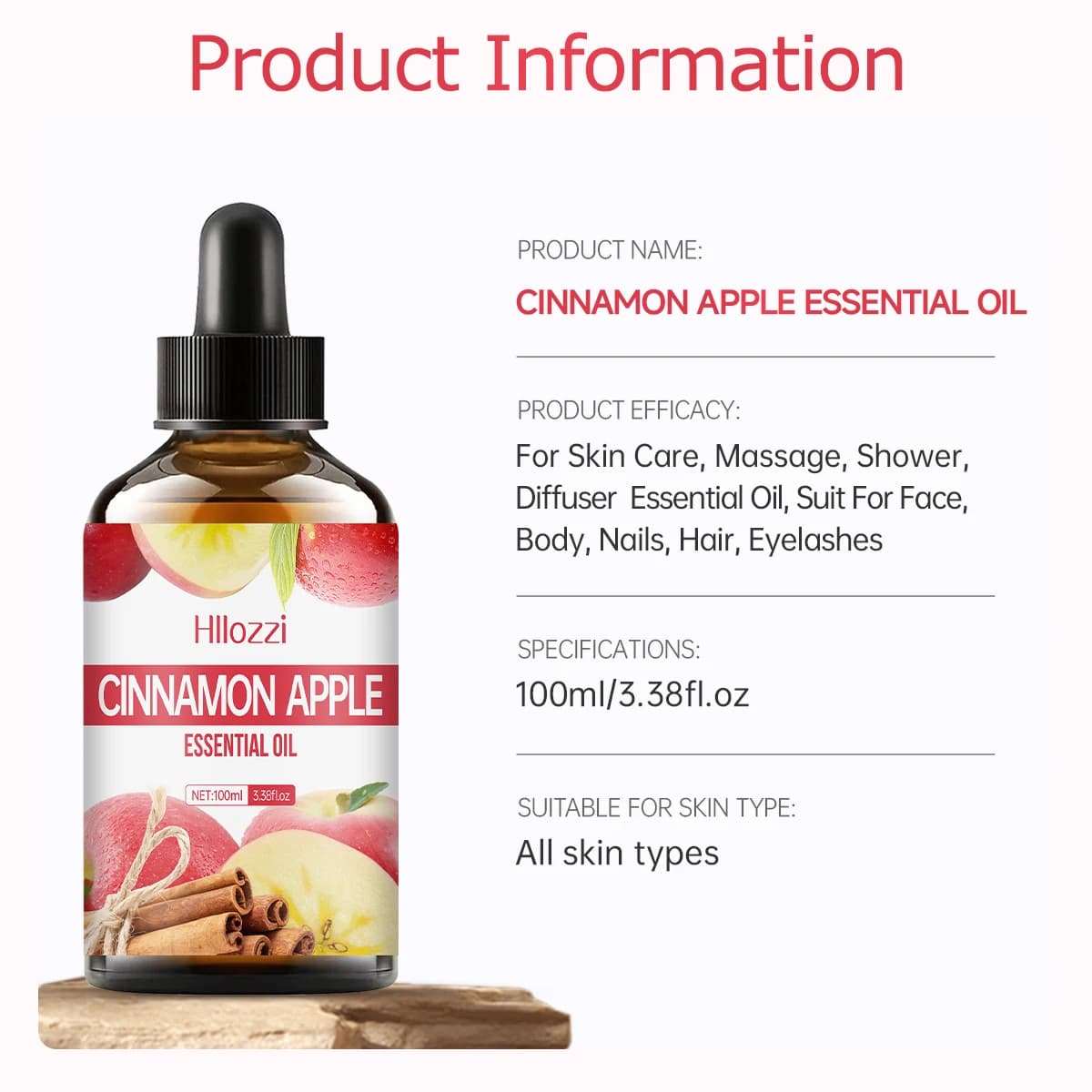 L'huile essentielle de pomme à la cannelle convient aux soins de la peau