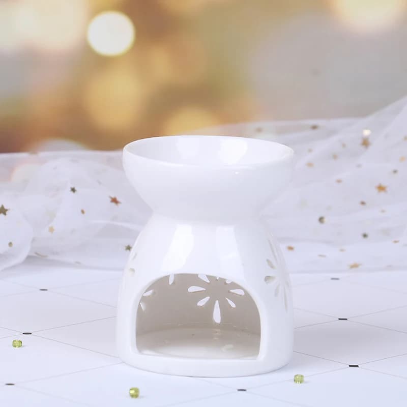 Lampe à huile essentielle en céramique, brûleur d'arôme, bougie d'aromathérapie, porte-parfum