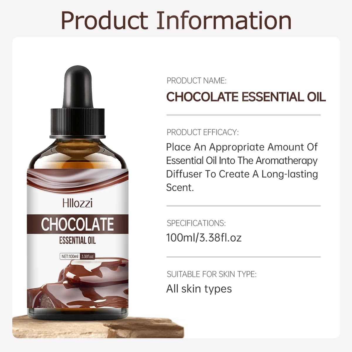 L'huile essentielle de chocolat convient aux soins de la peau