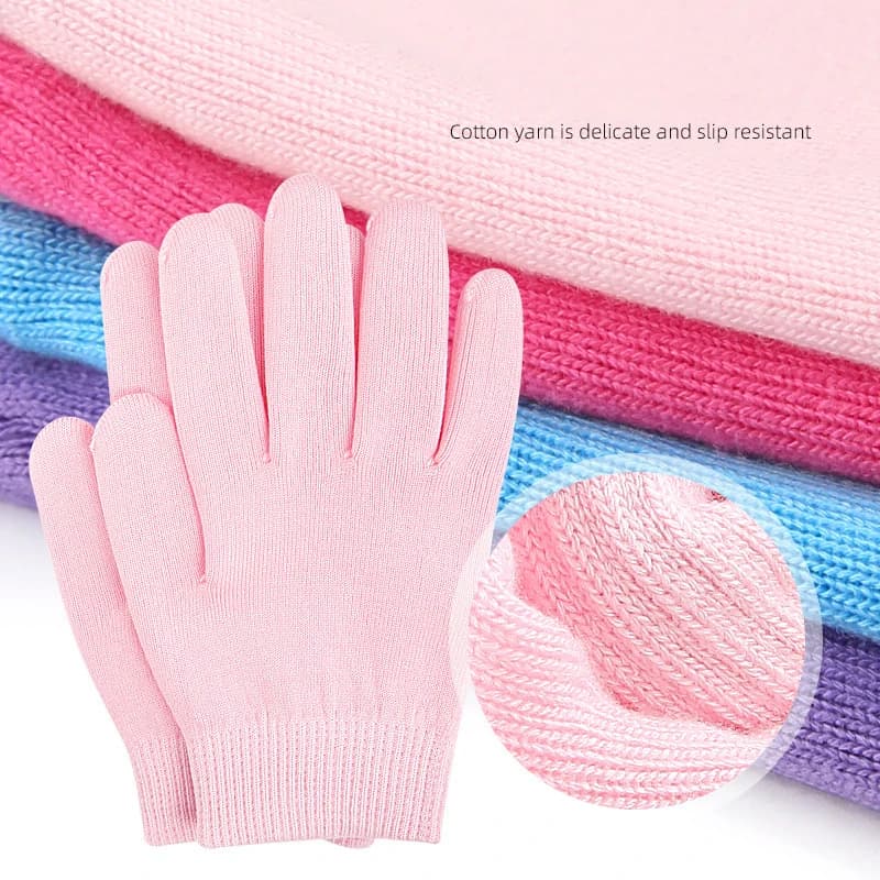 1 paire de chaussettes et gants hydratants multicolores pour les pieds secs et gercés, soin nourrissant et lubrifiant pour la peau, massage aux huiles essentielles