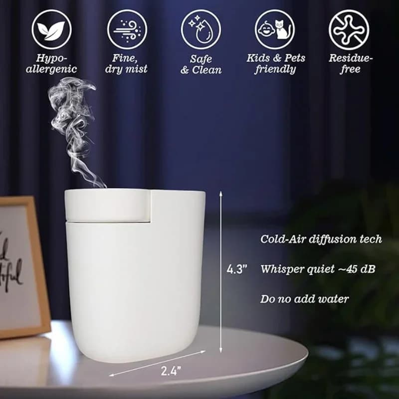 Diffuseur enfichable avec minuterie contrôle bouton d'intensité de parfum connectivité d'application Bluetooth diffuseur sans eau pour la maison, l'hôtel, le bureau