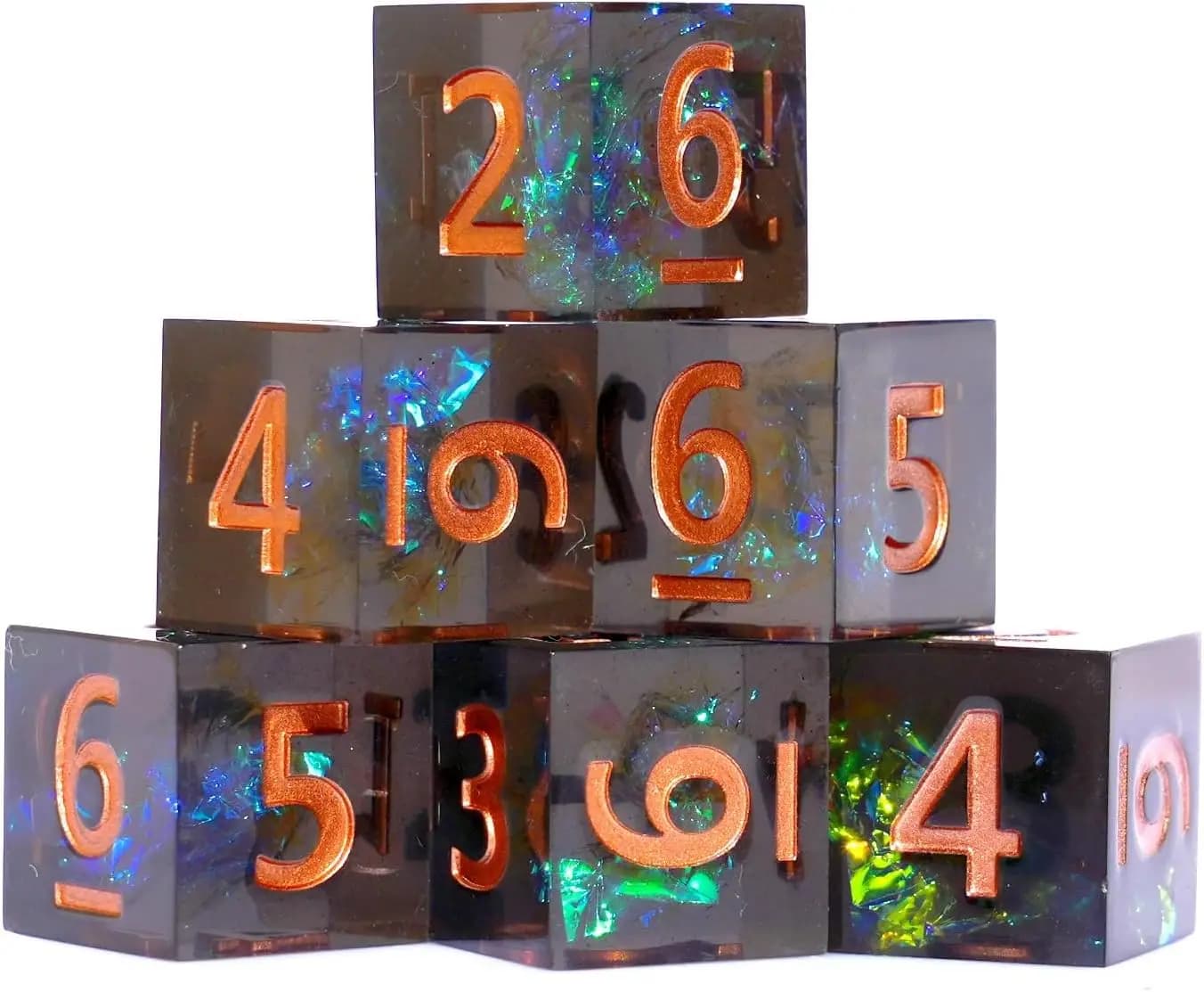 Dés en résine D6, jeu de Table polyédrique